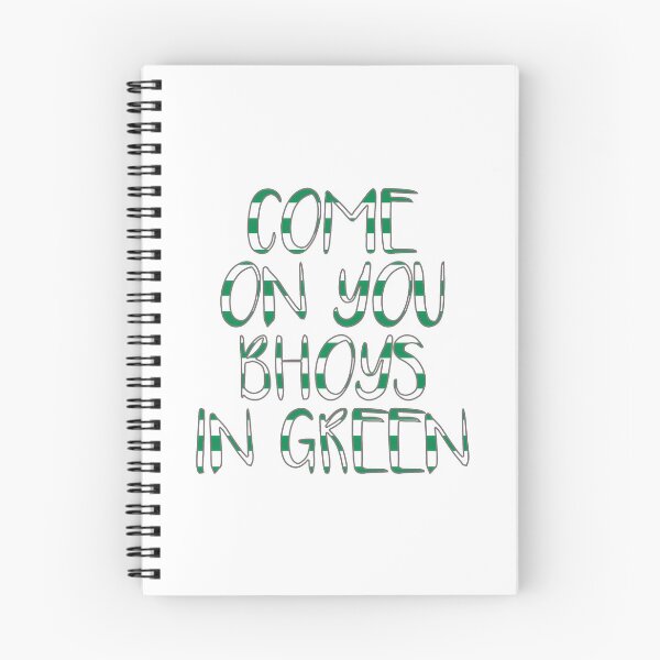 Item preview, COME ON YOU BHOYS IN GREEN, Glasgow Celtic Football Club Green and White Text Design designed and sold by MacPean.