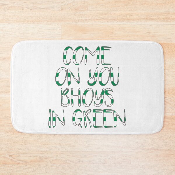 Item preview, COME ON YOU BHOYS IN GREEN, Glasgow Celtic Football Club Green and White Text Design designed and sold by MacPean.
