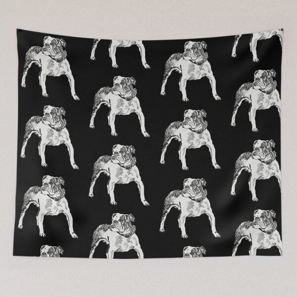 Item preview, Bulldog Drawing on Light Blue Background designed and sold by Apparel-City.