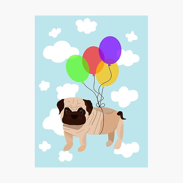 Item preview, Pug in the sky designed and sold by Prettyinpinks.