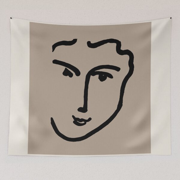 Item preview, Henri Matisse Face Cutout, Papier Decoupes abstract Art, Matisse Cutout's, Art Exhibition Print designed and sold by re-make-.