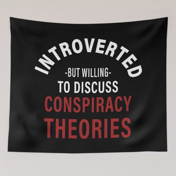 Item preview, Introverted but willing to discuss conspiracy Theories, Funny Truther Sheeple designed and sold by ArtOfRebellion.