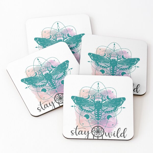 Item preview, Stay wild moth designed and sold by Kristin Nicole Charlott Wolf.