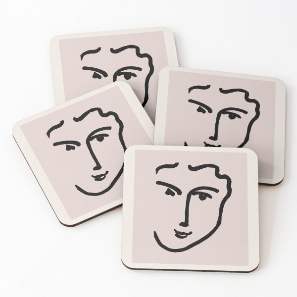 Item preview, Henri Matisse Face Pink Cutout, Papier Decoupes abstract Art, Matisse Cutout's, Art Exhibition Print designed and sold by re-make-.