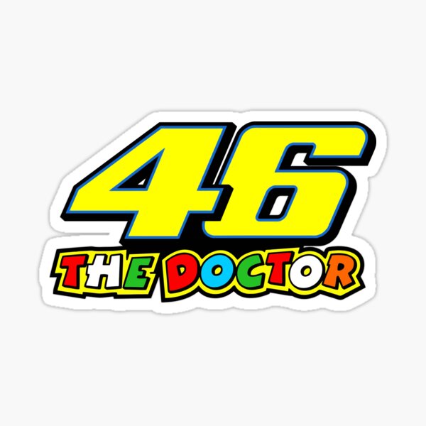 Sticker 46 Valentino Rossi LUNA  Moto GP Superbike StickeR DECAL Aufkleber 