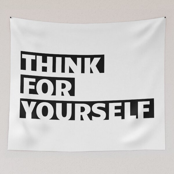 Item preview, Think For Yourself, Free Thinker, Black and Red designed and sold by ArtOfRebellion.
