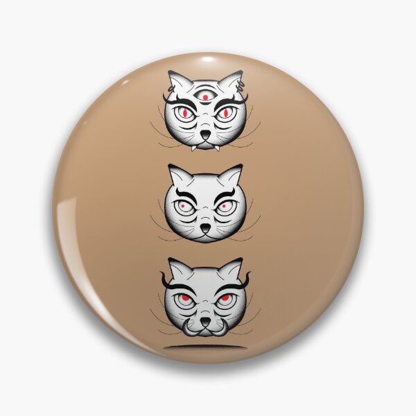 Item preview, Bakeneko Japanese monster cat element on a brown background designed and sold by stormarts.