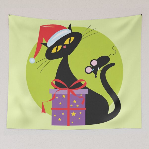 Item preview, 1950s Christmas Cat and Mouse designed and sold by HolidayBug.