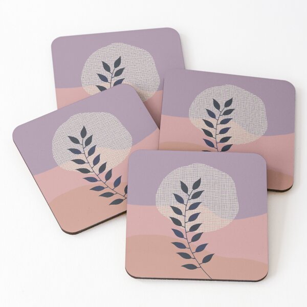 Item preview, Watercolor Leaf Abstraction II Purple Pink Beige designed and sold by QuestingPixel.