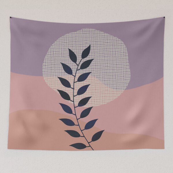 Item preview, Watercolor Leaf Abstraction II Purple Pink Beige designed and sold by QuestingPixel.