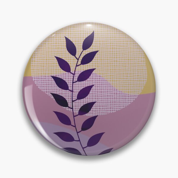 Item preview, Watercolor Leaf Abstraction II Mustard Yellow Purple Lavender Blue designed and sold by QuestingPixel.