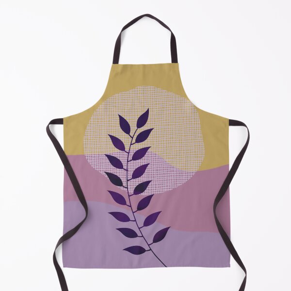 Item preview, Watercolor Leaf Abstraction II Mustard Yellow Purple Lavender Blue designed and sold by QuestingPixel.