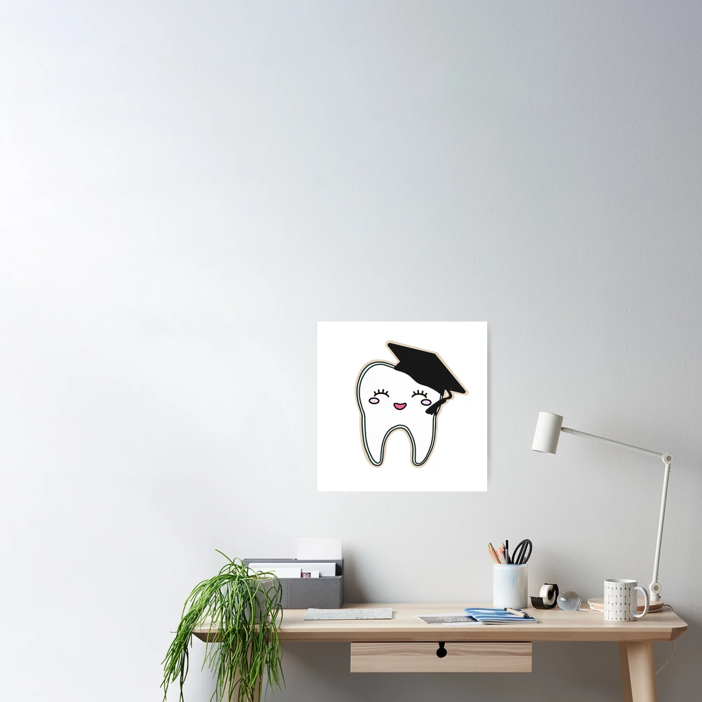 Tooth with graduation hat Photographic Print for Sale by guaka-molly