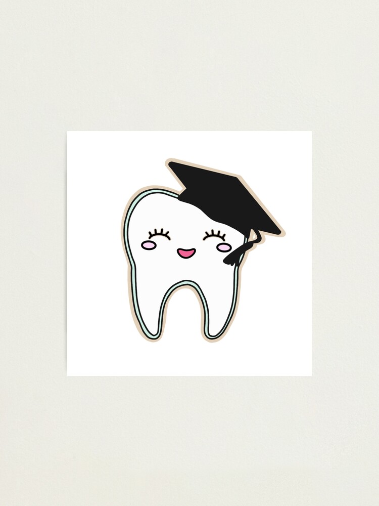 Tooth with graduation hat Photographic Print for Sale by guaka