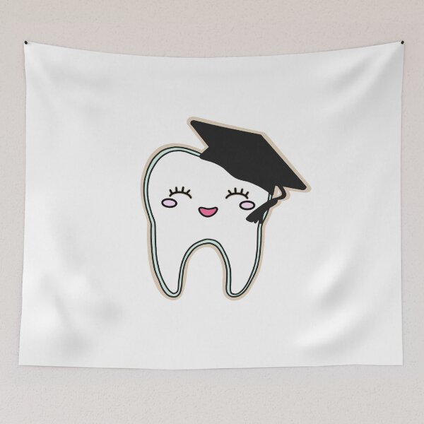 Item preview, Tooth with graduation hat designed and sold by guaka-molly.
