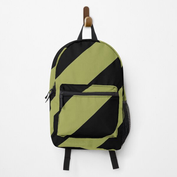 Item preview, Green And Black Diagonal Stripe Pattern Inspired by 2022 Trending Color - Hue - Shade Pantone Pickled Pepper 16-0436 designed and sold by ColorOfTheYears.