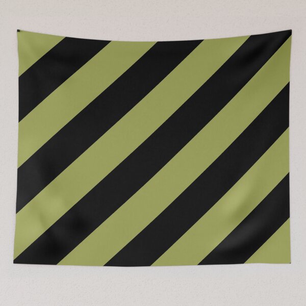 Item preview, Green And Black Diagonal Stripe Pattern Inspired by 2022 Trending Color - Hue - Shade Pantone Pickled Pepper 16-0436 designed and sold by ColorOfTheYears.