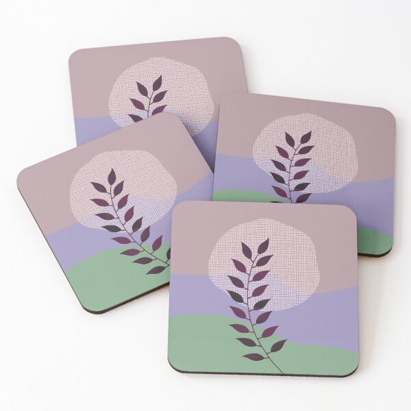 Item preview, Watercolor Leaf Abstraction II Pink Lavender Blue Sage Green designed and sold by QuestingPixel.