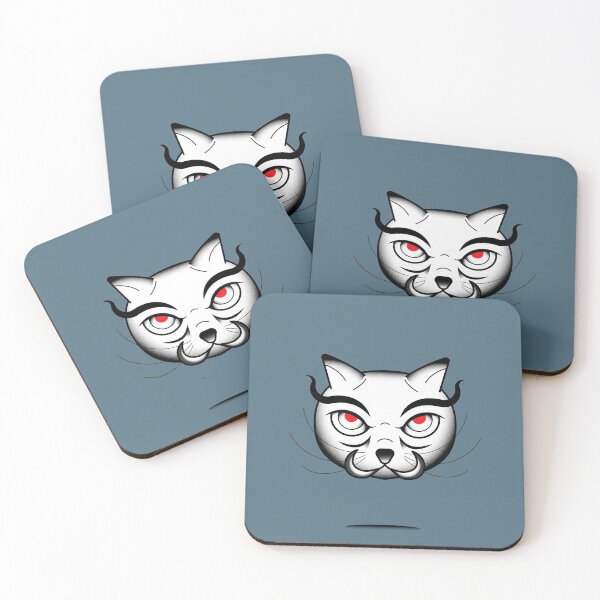 Item preview, Bakeneko Japanese monster cat element on a blue background designed and sold by stormarts.