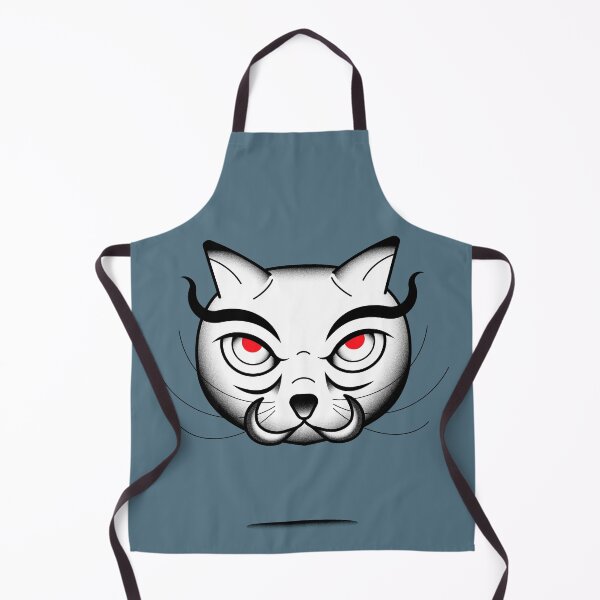 Item preview, Bakeneko Japanese monster cat element on a blue background designed and sold by stormarts.