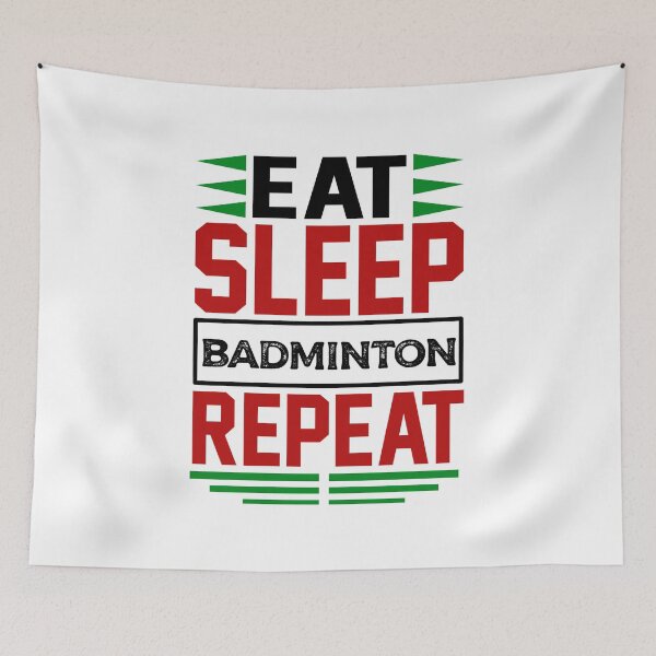 Item preview, Eat. Sleep. Badminton. Repeat. (Light) designed and sold by the-krisney-way.