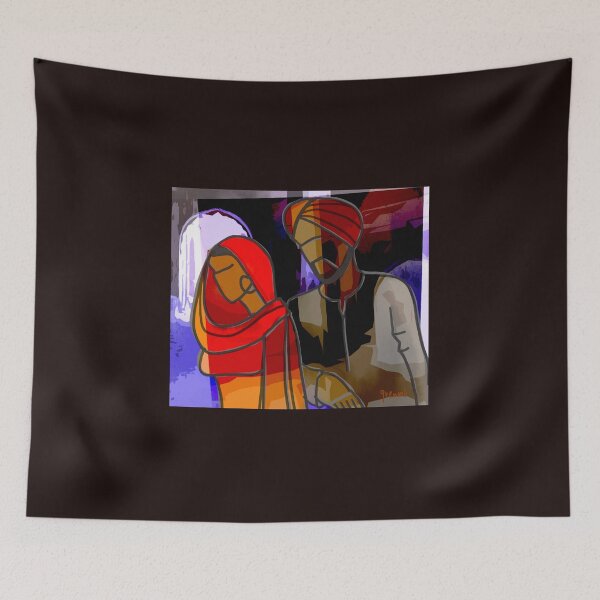 Item preview, Punjabi Couple 2 designed and sold by Sukhpal Grewal Ethnic Art.