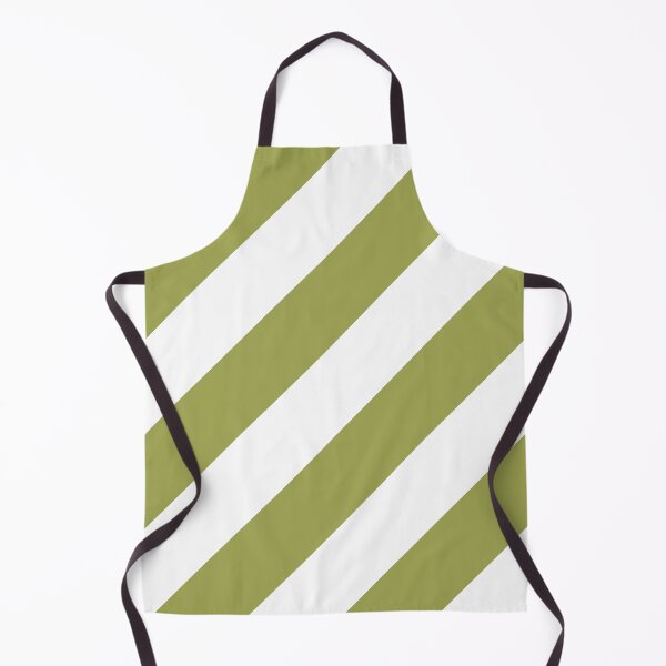 Item preview, Green And White Diagonal Stripe Pattern Inspired by 2022 Trending Color - Hue - Shade Pantone Pickled Pepper 16-0436 designed and sold by ColorOfTheYears.