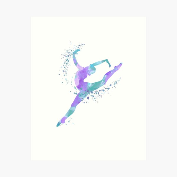 Item preview, Girl Gymnast Sports Watercolor Gift designed and sold by LotusGifts.