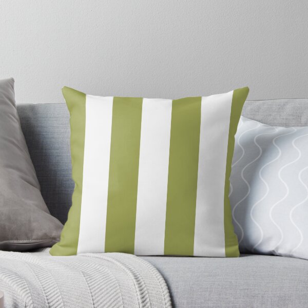 Item preview, Green And White Vertical Stripe Pattern Inspired by 2022 Trending Color - Hue - Shade Pantone Pickled Pepper 16-0436 designed and sold by ColorOfTheYears.