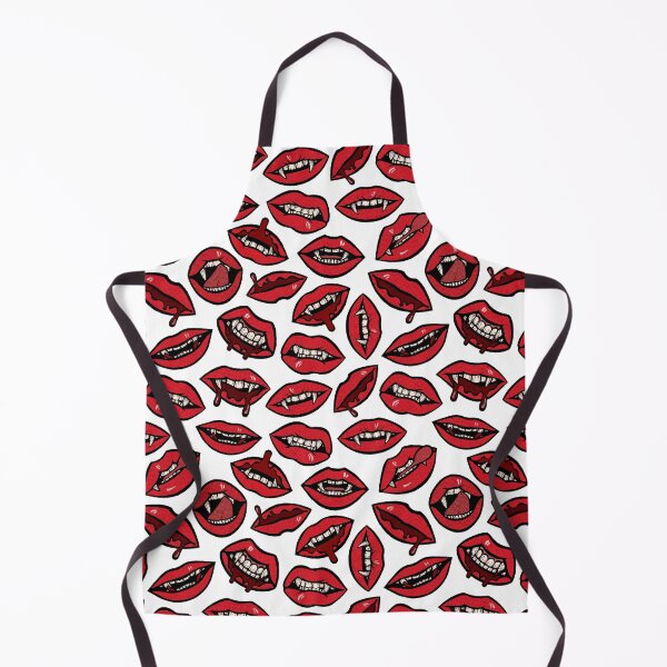 Item preview, Vampire Lips Fangs Halloween Pattern White designed and sold by Holly Danielle.