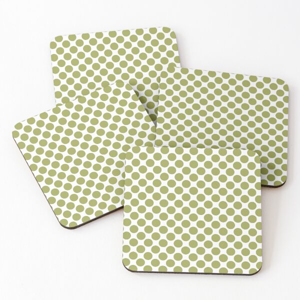 Item preview, Green And White Large Polka Dot Pattern Inspired by 2022 Trending Color - Hue - Shade Pantone Pickled Pepper 16-0436 designed and sold by ColorOfTheYears.