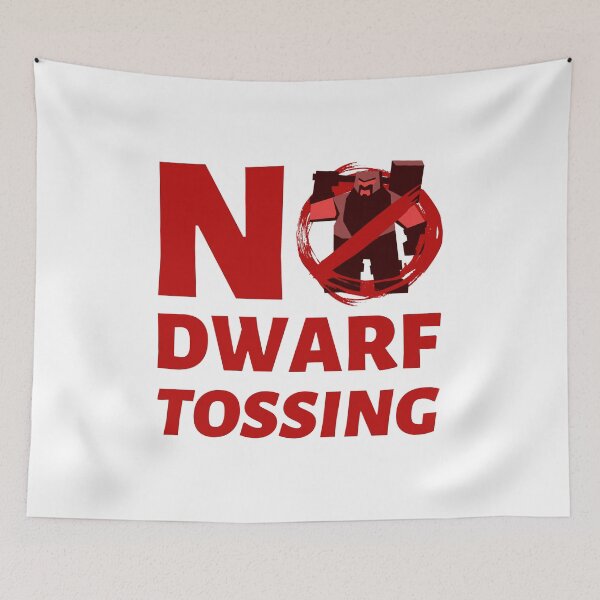 Item preview, No Dwarf Tossing - Fantasy designed and sold by Fenay Designs.