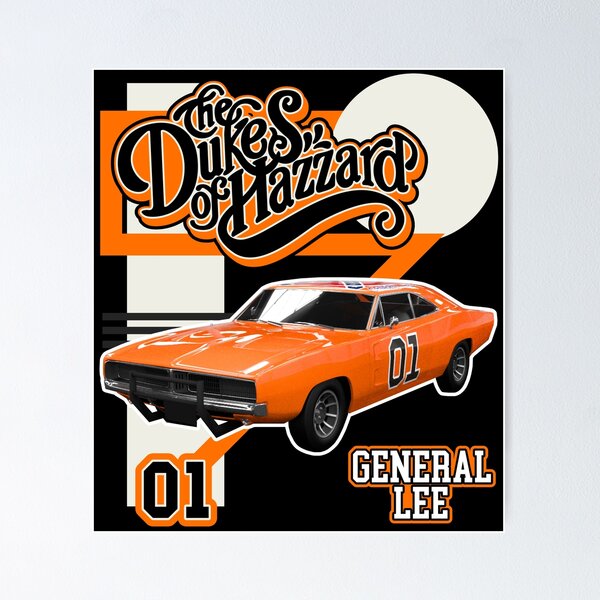 Vintage Reproduction Racing Poster General Lee Dodge Charger 
