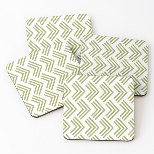 Item preview, Green And White Chevron Rhombus Arrow Pattern Inspired by 2022 Trending Color - Hue - Shade Pantone Pickled Pepper 16-0436 designed and sold by ColorOfTheYears.