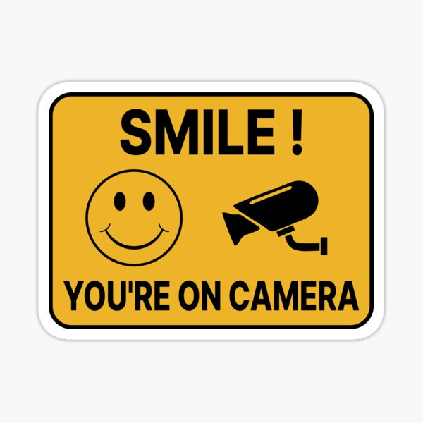 Smile, You're On Dashcam  Clear Sticker by The Dashcam Store™