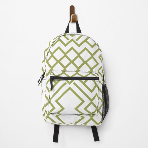 Item preview, Green And White Abstract Geometrical Shape Pattern Inspired by 2022 Trending Color - Hue - Shade Pantone Pickled Pepper 16-0436 designed and sold by ColorOfTheYears.