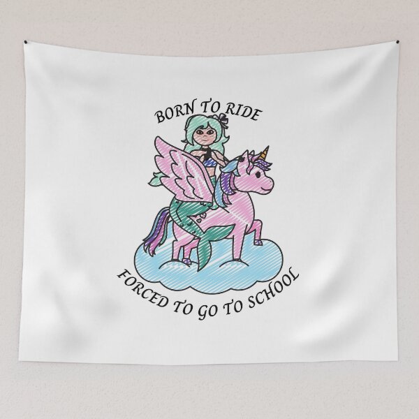 Item preview, Born to ride a unicorn but forced to go to school designed and sold by YuneDesigns.