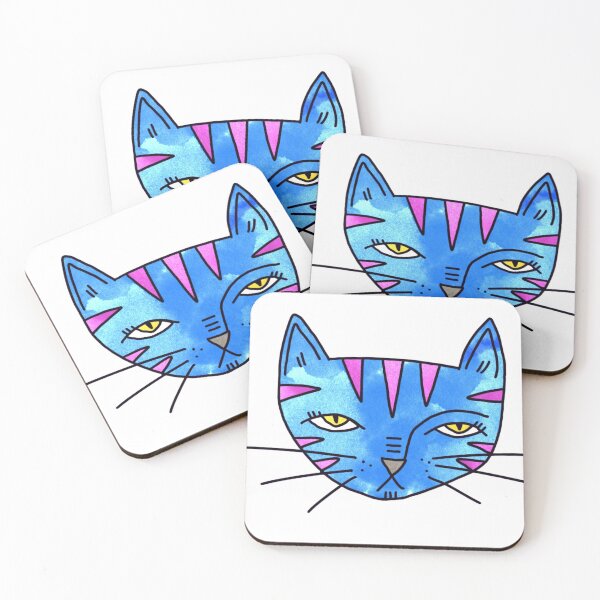 Item preview, Blue cat designed and sold by Kyla Slobodin.