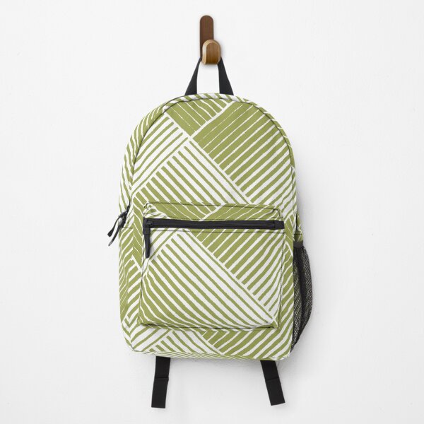 Item preview, Green And White Square Mosaic Stripe Pattern Inspired by 2022 Trending Color - Hue - Shade Pantone Pickled Pepper 16-0436 designed and sold by ColorOfTheYears.