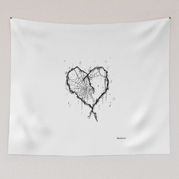Item preview, Barbed wire heart - poster edgy gothic dark halloween designed and sold by Hekkoto.