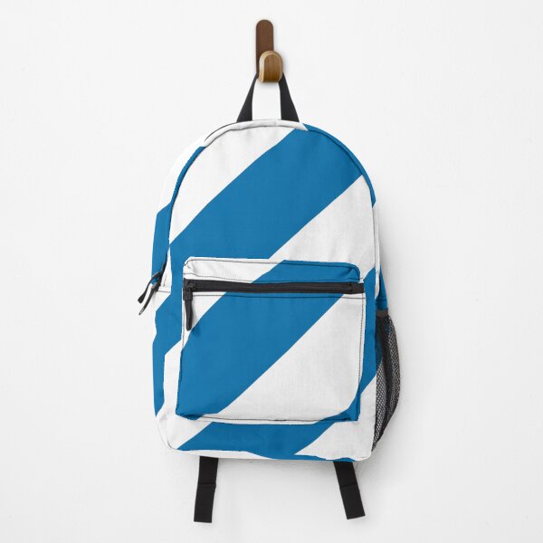 Item preview, Blue and White Diagonal Stripe Pattern Inspired by 2022 Trending Color - Hue - Shade Pantone Indigo Bunting 18-4250 designed and sold by ColorOfTheYears.