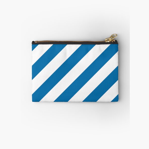 Item preview, Blue and White Diagonal Stripe Pattern Inspired by 2022 Trending Color - Hue - Shade Pantone Indigo Bunting 18-4250 designed and sold by ColorOfTheYears.