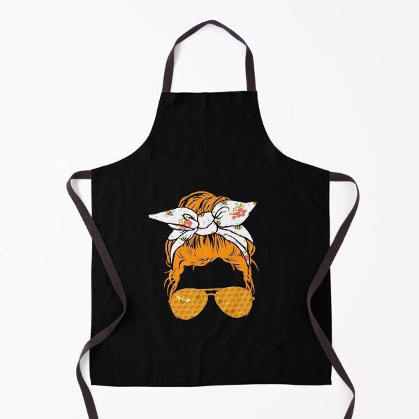Artikelvorschau, Bienenmama Messy Bun Haare Brille lustige Mama Imkerin entworfen und verkauft von skulltshirt.