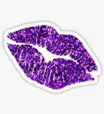 Glitter Lips : Purple! Sticker