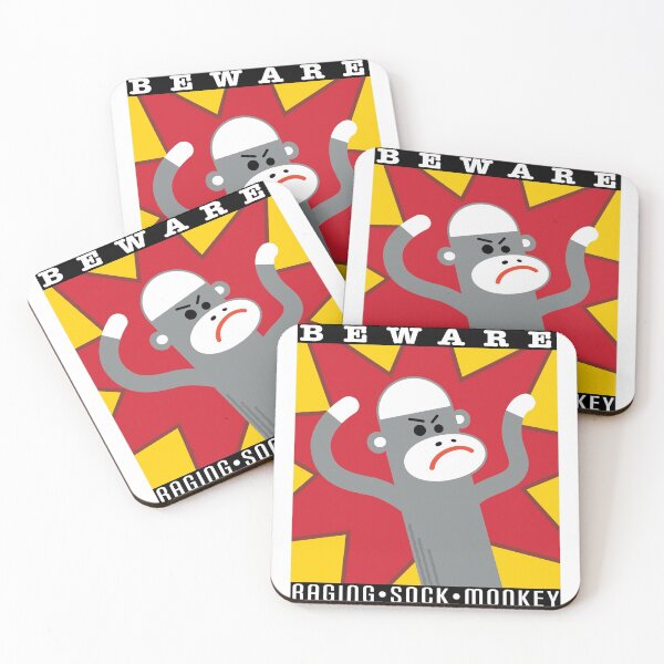 Item preview, Beware the raging sock monkey designed and sold by RagingSoxMonkey.