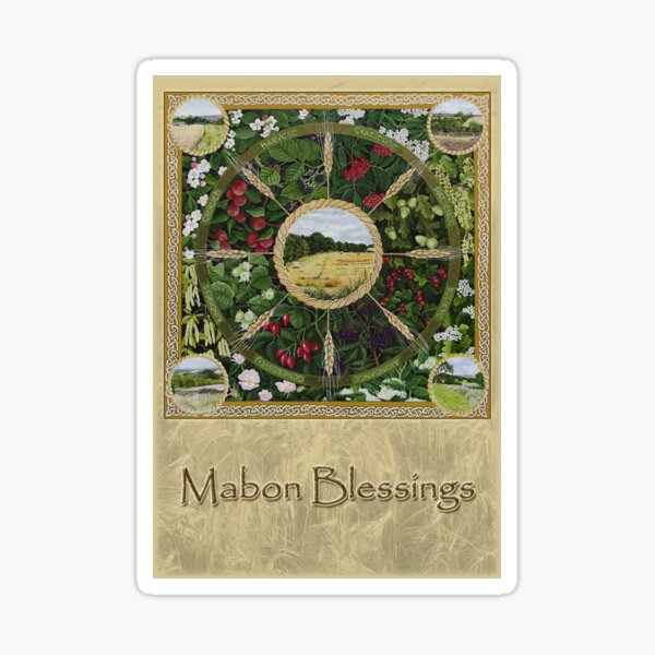 Item preview, Card - Mabon Blessings designed and sold by WildWoodGroves.