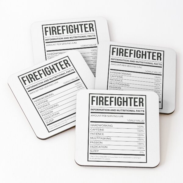 Item preview, Firefighter Funny Firefighting Nutrition Labe| Perfect Gift For you and friends designed and sold by luconats.