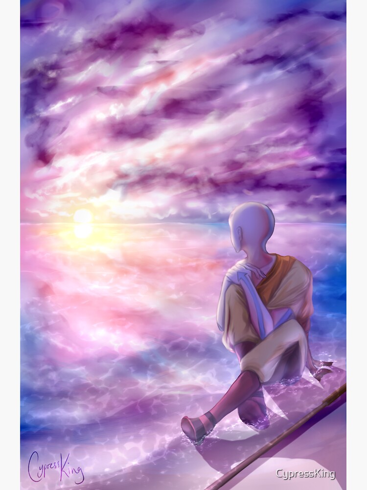 Thumbnail 3 of 3, Sticker, Avatar Aang designed and sold by CypressKing.