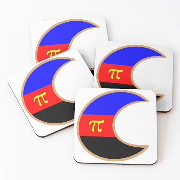 Item preview, Moon icon (Pi, blue, red, and black pattern) designed and sold by EKLs-Shop.