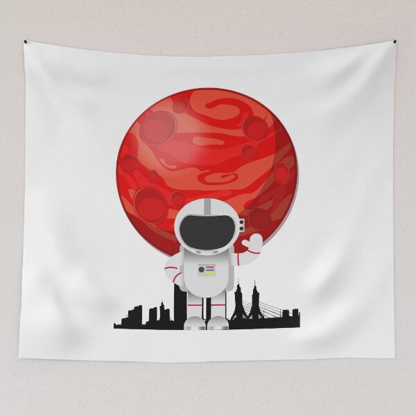 Item preview, City on Mars Red Planet Spaceman designed and sold by kyds.